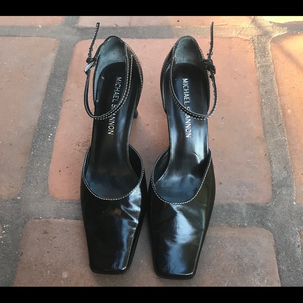 Black Michael Shannon Heels with Anle Strap!